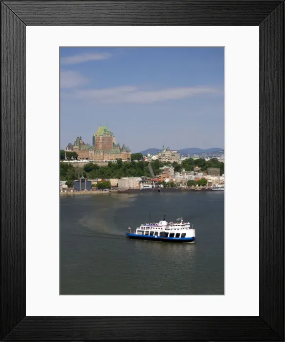 Framed Print : Ferry boat on the St. Lawrence River at Quebec City, Quebec, Canada Framed Print : Ferry boat on the St. Lawrence River at Quebec City, Quebec, Canada