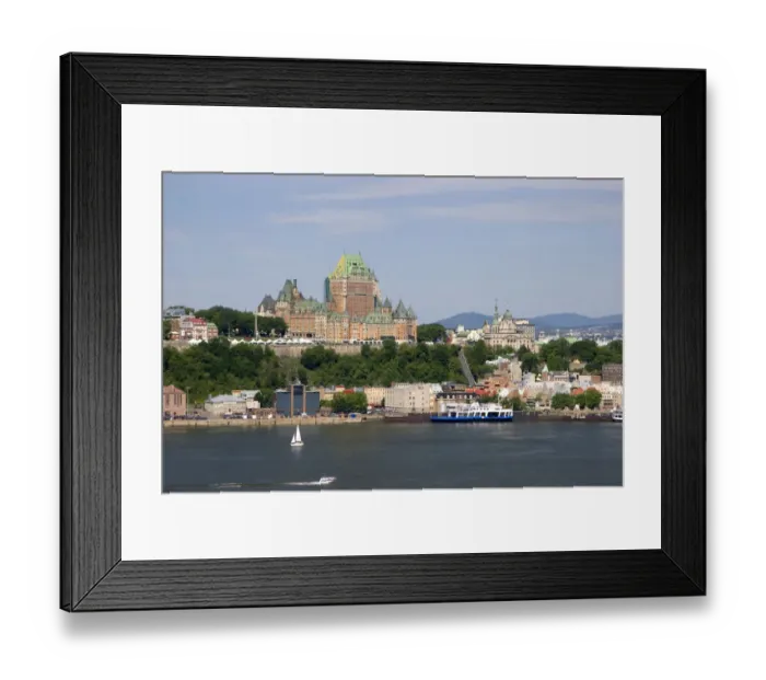 Framed Print : Ferry boat on the St. Lawrence River at Quebec City, Quebec, Canada