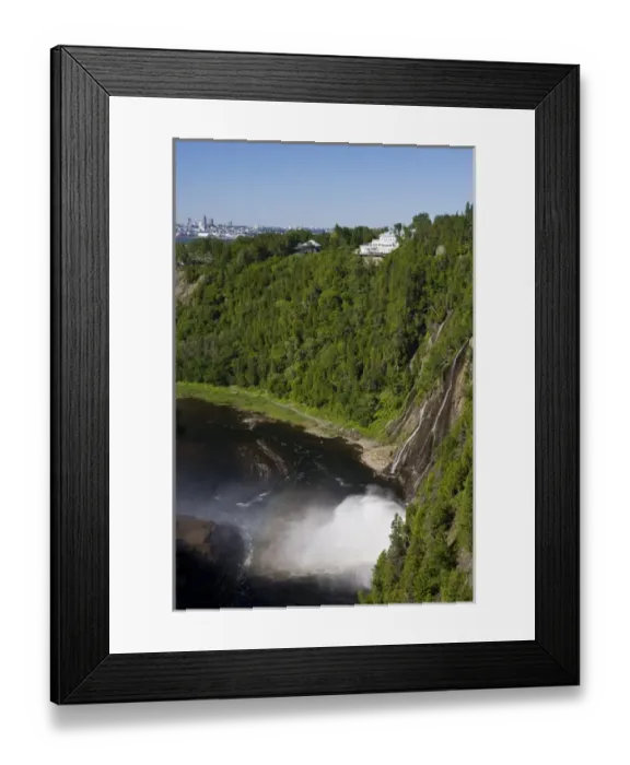 Framed Print : Manoir Montmorency at Montmorency Falls Park near Quebec City. Quebec City can be Framed Print : Manoir Montmorency at Montmorency Falls Park near Quebec City. Quebec City can be