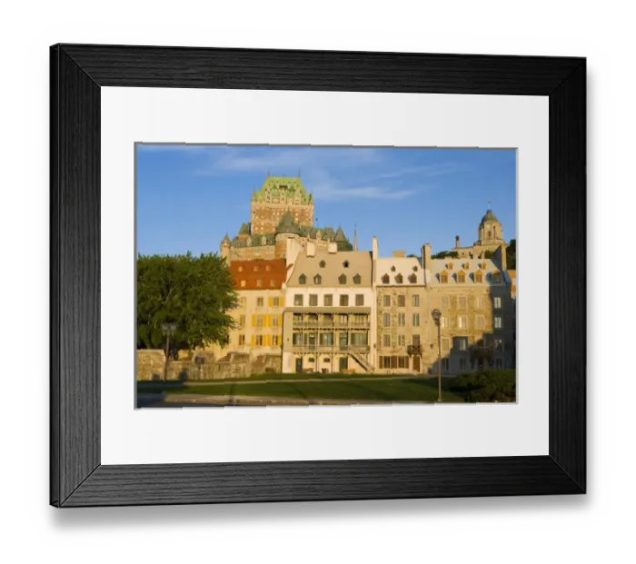 Framed Print : The Chateau Frontenac rises above the buildings in the Old Port section of Quebec Framed Print : The Chateau Frontenac rises above the buildings in the Old Port section of Quebec