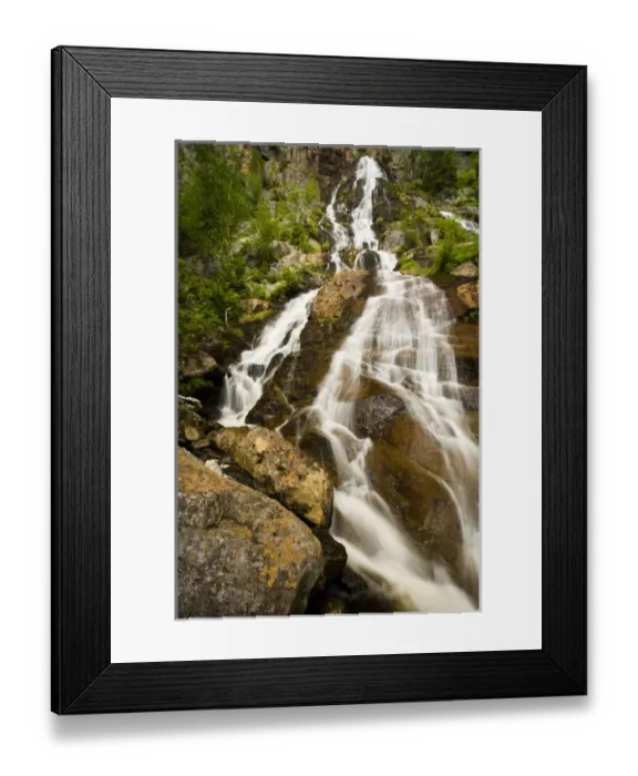Framed Print : Grosse chute (Big Falls) in l Anse St. Jean in Sauenay River Valley Framed Print : Grosse chute (Big Falls) in l Anse St. Jean in Sauenay River Valley