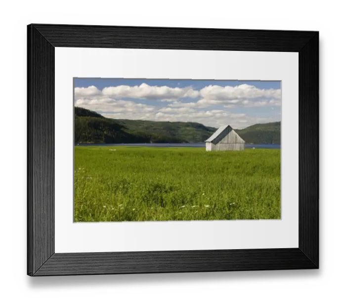 Framed Print : A barn outside the village of l Anse St. Jean lies on the Saguenay River Framed Print : A barn outside the village of l Anse St. Jean lies on the Saguenay River