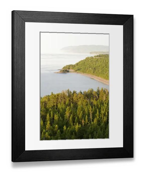Framed Print : The confluence of the Saguenay and St. Lawrence rivers in the Parc du Saguenay in Framed Print : The confluence of the Saguenay and St. Lawrence rivers in the Parc du Saguenay in