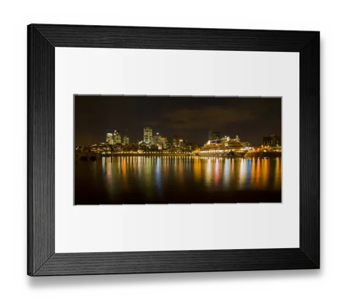 Framed Print : Sights of Montreal, night view of Montreals city lights Framed Print : Sights of Montreal, night view of Montreals city lights