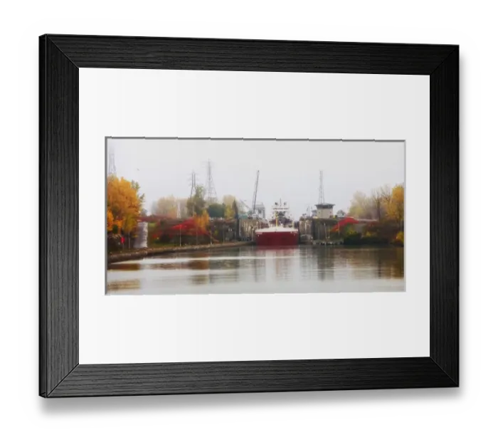 Framed Print : Sailing towards locks on the St. Lawrence River Framed Print : Sailing towards locks on the St. Lawrence River