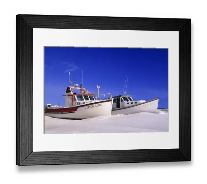 Framed Print : Fishing boats, Iles de la Madeleine, Quebec, Canada Framed Print : Fishing boats, Iles de la Madeleine, Quebec, Canada