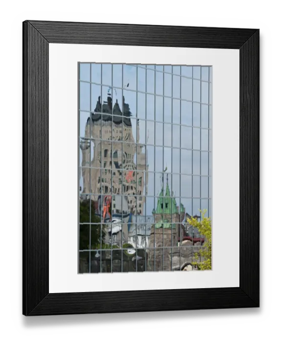 Framed Print : Quebec City, Quebec, Canada. Skyline reflections Framed Print : Quebec City, Quebec, Canada. Skyline reflections