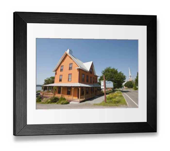 Framed Print : Quebec, Canada. Magasin General Store in Kamouraska