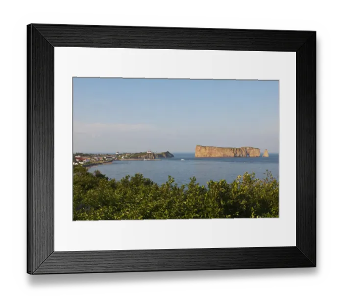 Framed Print : Quebec, Canada. Perce and Rocher Perce (Perce Rock) Framed Print : Quebec, Canada. Perce and Rocher Perce (Perce Rock)