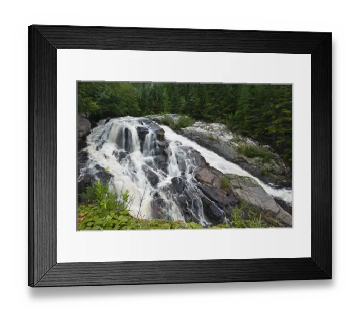 Framed Print : Quebec, Canada. Waterfalls near Colombier Framed Print : Quebec, Canada. Waterfalls near Colombier