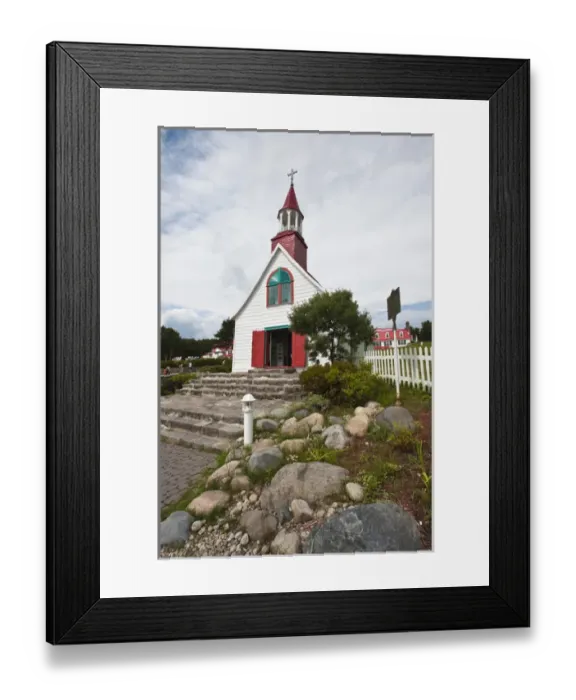 Framed Print : Quebec, Canada. The Historic Indians chapel in Tadoussac Framed Print : Quebec, Canada. The Historic Indians chapel in Tadoussac