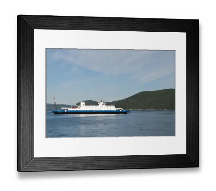 Framed Print : Quebec, Canada. Tadoussac ferry