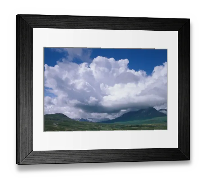 Framed Print : North America, Canada, Yukon Territory summer clouds over mountains near Haines Framed Print : North America, Canada, Yukon Territory summer clouds over mountains near Haines