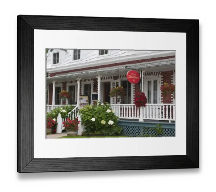 Framed Print : Quebec, Canada. Downtown Baie-St-Paul