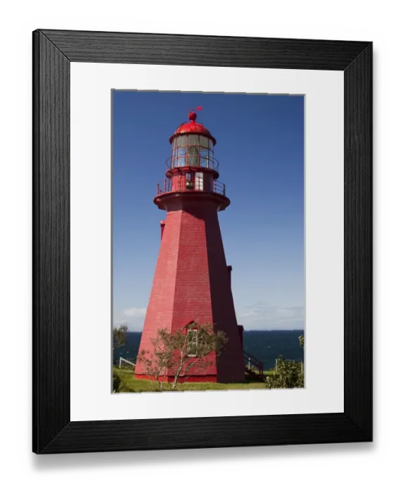 Framed Print : North America, Canada, Quebec, Gaspe Bay, Red Lighthouse Framed Print : North America, Canada, Quebec, Gaspe Bay, Red Lighthouse