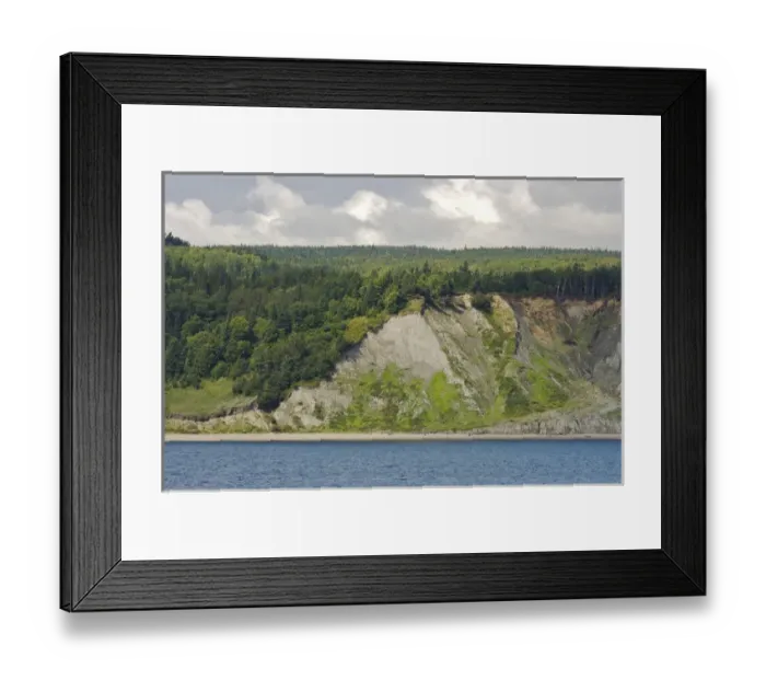 Framed Print : North America, Canada, Quebec, North Shore, Tadoussac. A view from the water of
