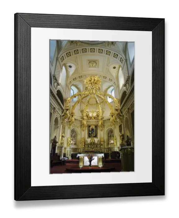 Framed Print : North America, Canada, Quebec, Old Quebec City. Altar of the Basilique Notre-Dame-de-Quebec