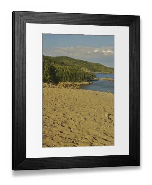 Framed Print : North America, Canada, Quebec, North Shore, Tadoussac. View of Tadoussac Dunes