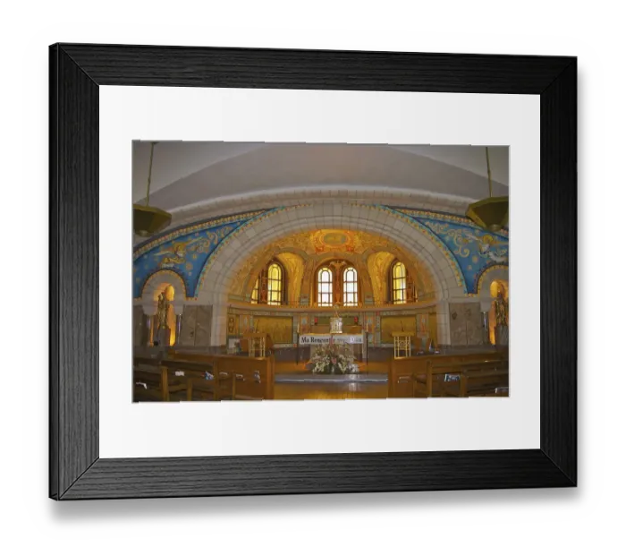 Framed Print : North America, Canada, Quebec, Sainte-Anne-de-Beaupre. One of the ten chapels surrounding