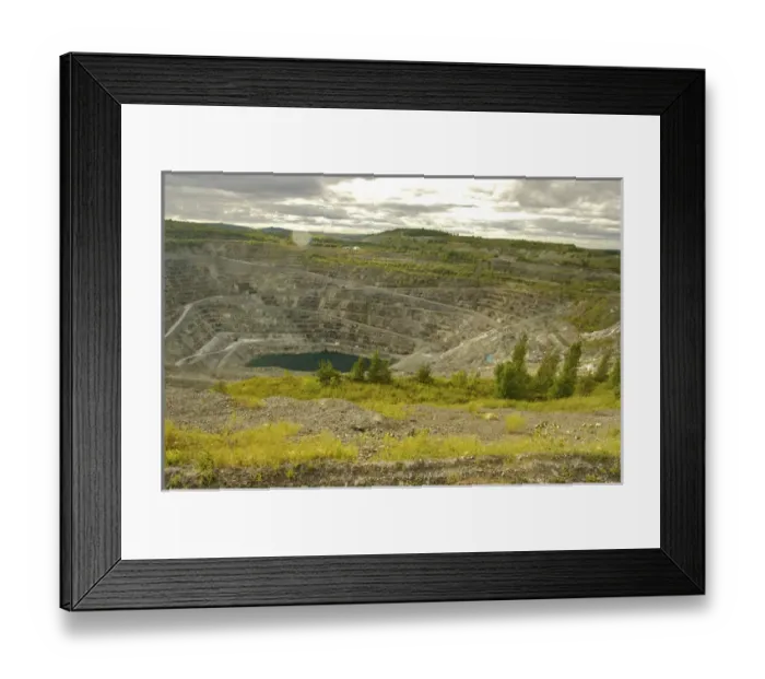 Framed Print : North America, Canada, Quebec, Centre-du-Quebec, Asbestos. Asbestos mine