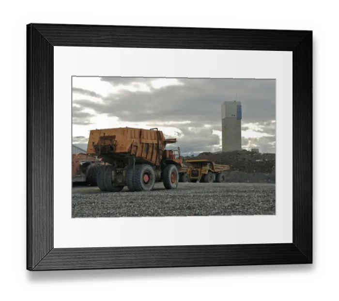 Framed Print : North America, Canada, Quebec, Centre-du-Quebec, Asbestos. Mining vehicle Framed Print : North America, Canada, Quebec, Centre-du-Quebec, Asbestos. Mining vehicle