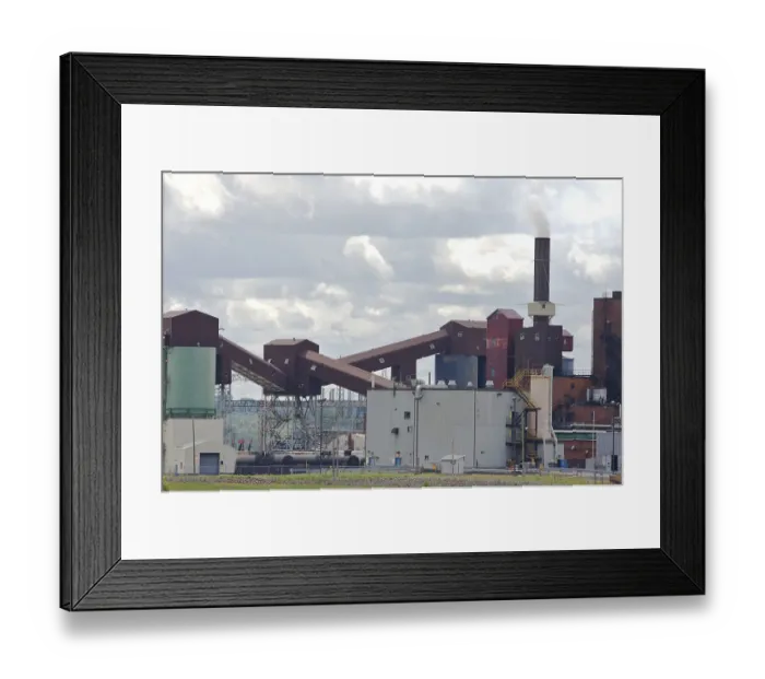 Framed Print : North America, Canada, Quebec, Mauricie. Part of an aluminum plant Framed Print : North America, Canada, Quebec, Mauricie. Part of an aluminum plant