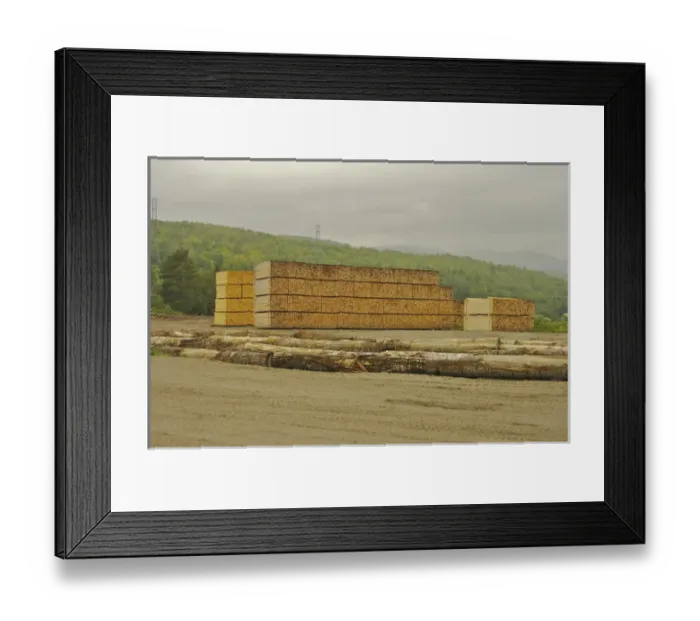 Framed Print : North America, Canada, Quebec. Logs and lumber Framed Print : North America, Canada, Quebec. Logs and lumber