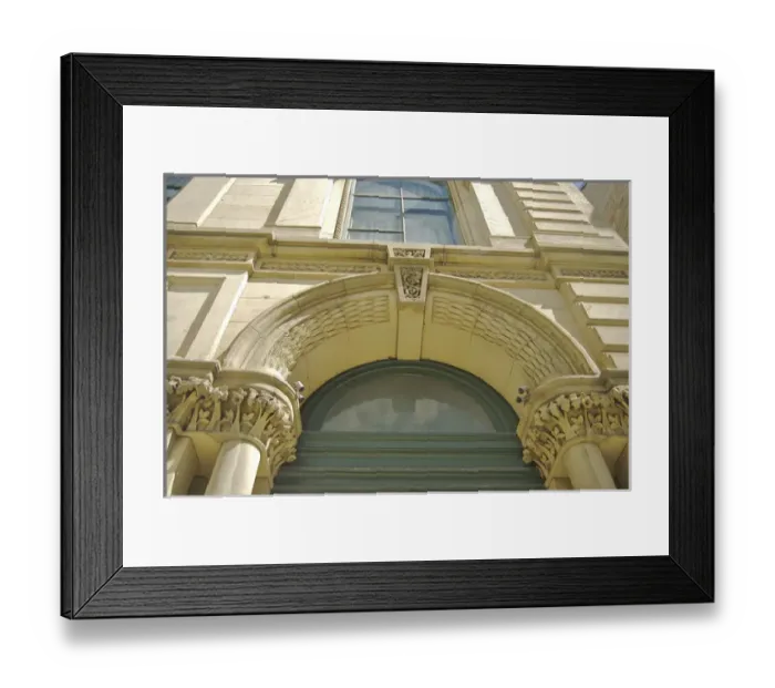 Framed Print : North America, Canada, Quebec, Old Quebec City. Architectural details over a doorway Framed Print : North America, Canada, Quebec, Old Quebec City. Architectural details over a doorway