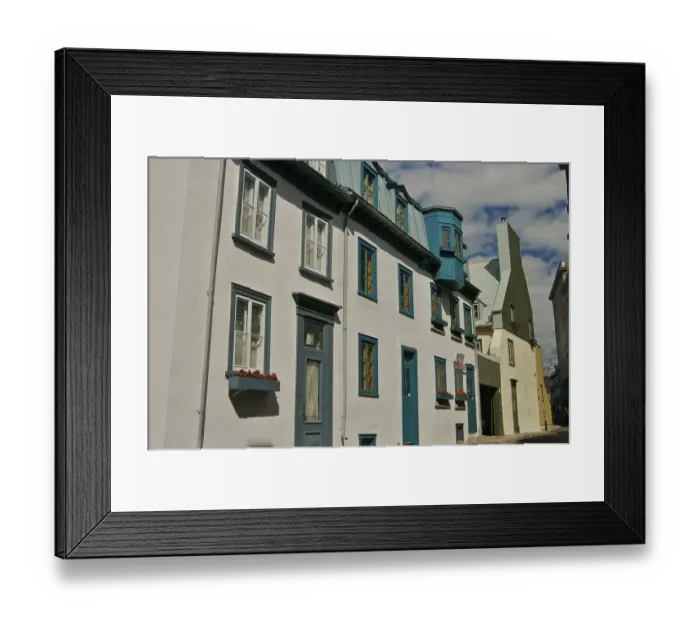 Framed Print : North America, Canada, Quebec, Old Quebec City. Old Quebec buildings