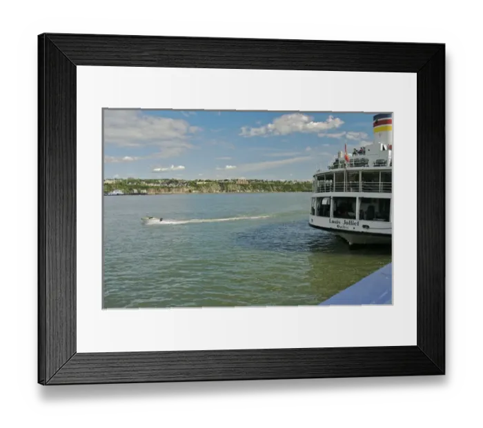 Framed Print : North America, Canada, Quebec, Old Quebec City, Basse Ville. Louis Jolliet Ferry Framed Print : North America, Canada, Quebec, Old Quebec City, Basse Ville. Louis Jolliet Ferry