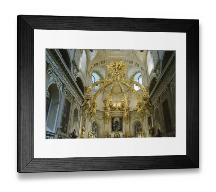 Framed Print : North America, Canada, Quebec, Old Quebec City. Interior of the Basilique Notre-Dame-de-Quebec