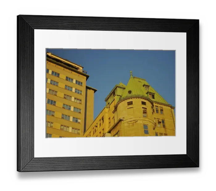 Framed Print : North America, Canada, Quebec, Old Quebec City. Older and newer-style sections