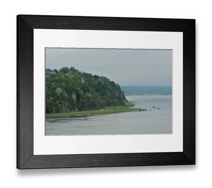 Framed Print : North America, Canada, Quebec, Saguenay, Ville de Saguenay, Chicoutimi. Cliffs overlooking