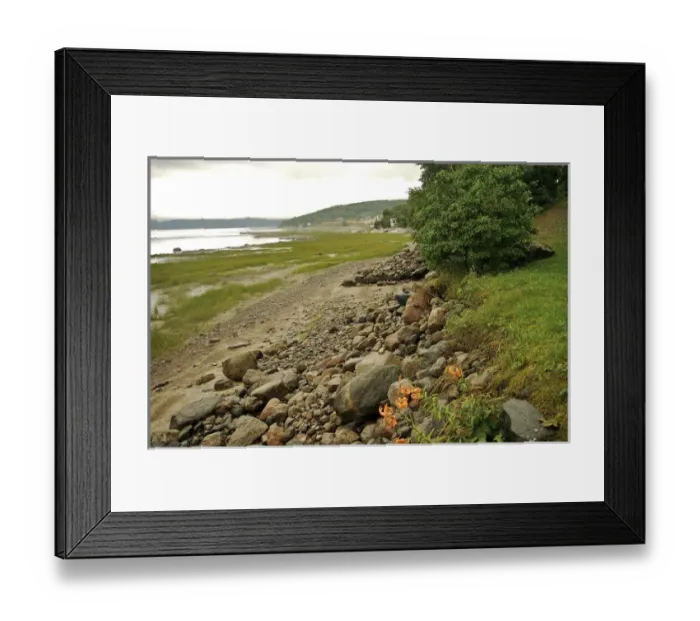 Framed Print : North America, Canada, Quebec, Saguenay, Ville de Saguenay, La Baie. Early morning