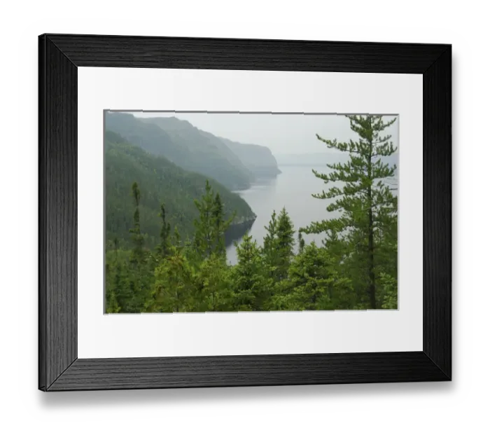 Framed Print : North America, Canada, Quebec, Saguenay, L Anse-Saint-Jean. View from the Tabatiere