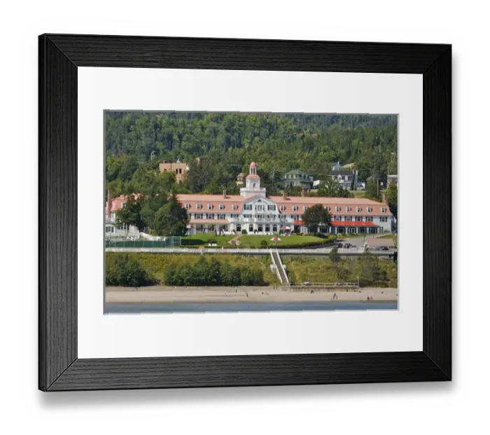 Framed Print : North America, Canada, Quebec, North Shore, Tadoussac. Tadoussac Hotel and beach Framed Print : North America, Canada, Quebec, North Shore, Tadoussac. Tadoussac Hotel and beach