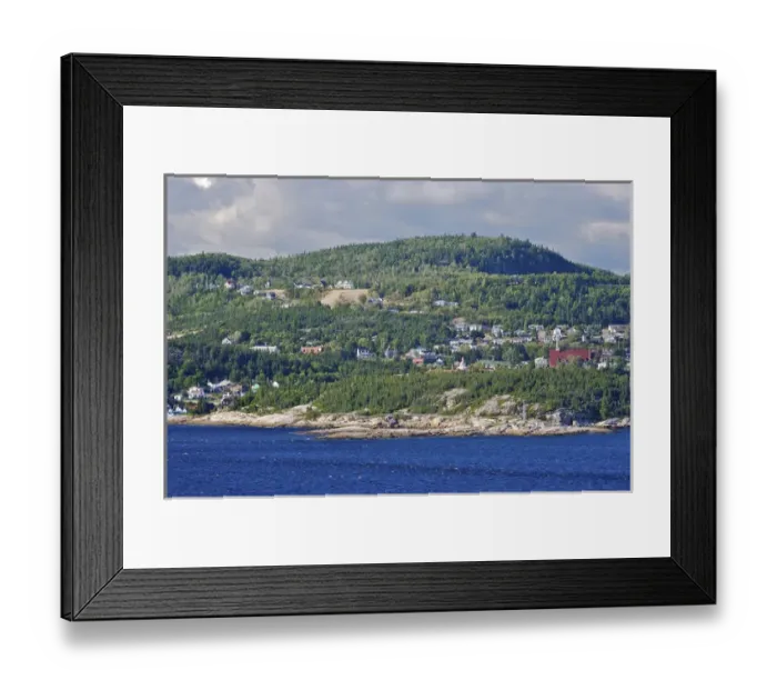 Framed Print : North America, Canada, Quebec, Charlevoix, Baie-Sainte-Catherine. Buildings, landscape Framed Print : North America, Canada, Quebec, Charlevoix, Baie-Sainte-Catherine. Buildings, landscape