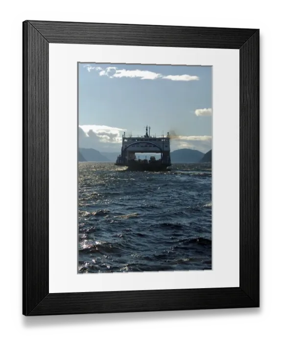 Framed Print : North America, Canada, Quebec. View of another ferry and of Saguenay Fjord Framed Print : North America, Canada, Quebec. View of another ferry and of Saguenay Fjord