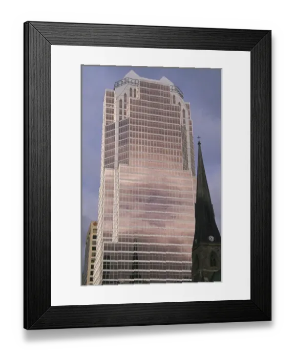 Framed Print : Canada, Quebec, Montreal, downtown skyscraper