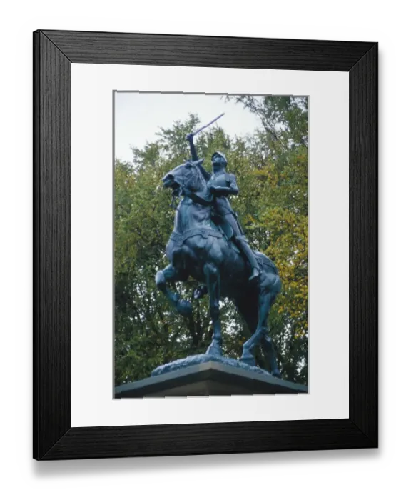 Framed Print : Canada, Quebec, Quebec City, Joan of Arc statue Framed Print : Canada, Quebec, Quebec City, Joan of Arc statue
