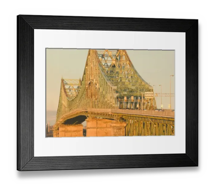 Framed Print : Canada-Quebec-Montreal: Jacques-Cartier Bridge Morning / Winter Framed Print : Canada-Quebec-Montreal: Jacques-Cartier Bridge Morning / Winter