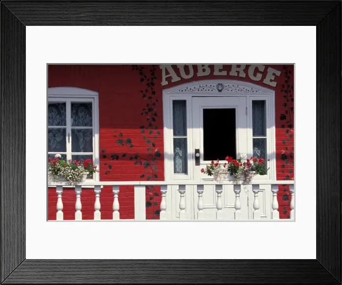 Framed Print : Canada, Quebec, Gaspe. Auberge Rt. 132, Near Riviere du Loup Framed Print : Canada, Quebec, Gaspe. Auberge Rt. 132, Near Riviere du Loup