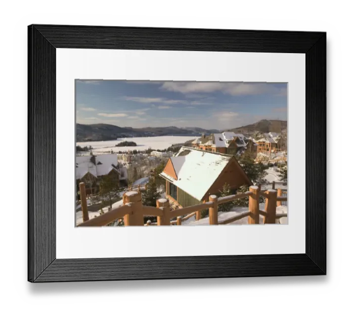 Framed Print : Canada-Quebec-The Laurentians: Mont Tremblant Ski Village-Ski Condo High View / Daytime Framed Print : Canada-Quebec-The Laurentians: Mont Tremblant Ski Village-Ski Condo High View / Daytime