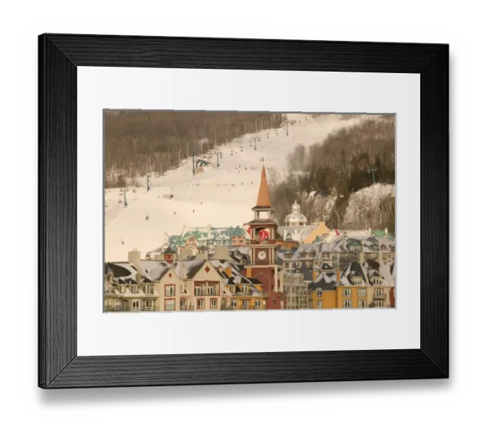 Framed Print : Canada-Quebec-The Laurentians: Mont Tremblant Ski Village-Daytime Framed Print : Canada-Quebec-The Laurentians: Mont Tremblant Ski Village-Daytime