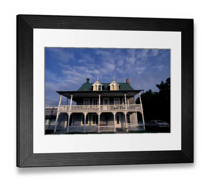 Framed Print : Canada, Quebec, Gaspe. Historic Homes, Sainte Flavie Framed Print : Canada, Quebec, Gaspe. Historic Homes, Sainte Flavie