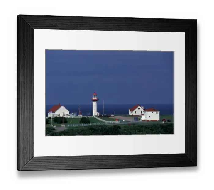 Framed Print : Canada, Quebec, Gaspe. Lighthouse, Sainte-Madelaine-de-la-Riviere-Madelaine