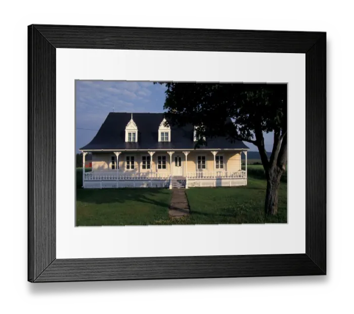 Framed Print : Canada, Quebec, Gaspe. Historic homes, Sainte Flavie