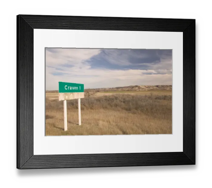 Framed Print : 02. Canada, Saskatchewan, Craven: Qu Appelle Valley Area Town Sign Framed Print : 02. Canada, Saskatchewan, Craven: Qu Appelle Valley Area Town Sign