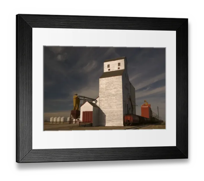 Framed Print : 02. Canada, Saskatchewan, Davidson: Grain Elevators 