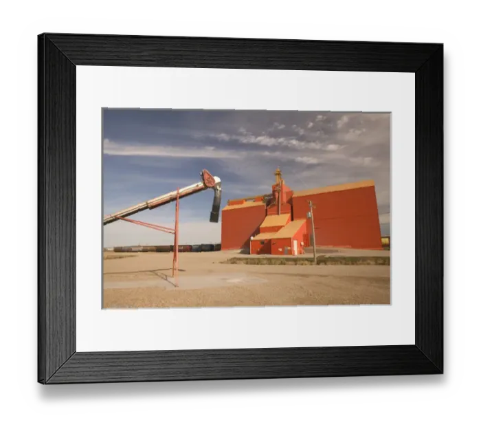 Framed Print : 02. Canada, Saskatchewan, Davidson: Red Grain Elevator 